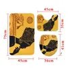 4pcs / set rideau de douche tapis de bain ensemble femme africaine motif piédestal tapis couvercle couverture de toilette tapis anti-dérapant rideaux de salle de bain LJ201130