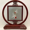 Gratis DHL kontor hem dekoration kinesisk stil bord dekor ornaments hand silke broderi mönster med Bubinga ram jul affärsgåva
