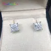 Stud Rainbamabom 925 Solid Sterling Zilver Create Moissanite Gemstone Oor Studs Wit Gouden Oorbellen Unisex Fijne Sieraden Groothandel