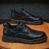 Dress Shoes Men Leather Man Spring Autumn Fashion Comfy Lace-Up Solid Luxury Causal Handmade Wedding 220223