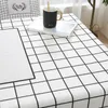 Ins Decorative Cotton Linen Tablecloth Chair Cover Waterproof Oilproof Thick Rectangular Wedding Dining Table Cloth T200601