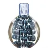 Bong en verre Pyrex coloré fumant à la main à fines rayures couverture d'huile Carb Cap bulle boule haut plates-formes d'huile portable conception innovante outil de bol à quartz