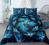 Lövmönster Skyddssats Sängkläder King Queen Full Twin Size Bed Luxury s 201210