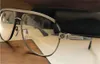 럭셔리 - 새로운 남자 광학 안경 디자인 안경 사각형 금속 프레임 스타일 클리어 렌즈 최고 품질의 경우