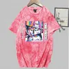 Roronoa Zoro T-Shirt Cosplay Unisex Giysi Anime Harajuku Sıcak Komik Tek Parça Moda Yaz Kravat Boya T-shirt Y220214