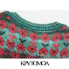 kpytomoa女性ファッションジャッククロップドニットカーディガンセータービンテージスクエアカラーボタンアップ女性アウターシックトップス201203