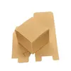 100 stks / partij Opvouwbare witte kraft papieren doos voor gezicht crème verpakking zwarte kartonnen dozen sieraden pakket zalf fles doos H1231