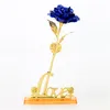 Foil Artificial Rose Flower with Display Stand Best Gift for Valentine's Day Mother's Day Wedding Decoration JK2101XB