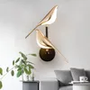 Nordisk modern design Golden Bird LED Wall Lamp Hallway Corridor Stairs Sconce Lamp sovrum Dekorationsbelysning Ljusa fixturer