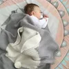 Baby Decken Swaddle Baby Wrap Gestrickte Decke Für Kind Kaninchen Cartoon Plaid Infant Kleinkind Bettwäsche Baby Zimmer Dekoration 201111