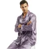 رجل الحرير الساتان منامة مجموعة بيجامة بيجامة مجموعة PJS ملابس خاصة من النوم S، M، L، XL، XXL، XXXL، 4XL 201109