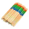 Hurtownie Papiernicze Sprzedaż Promocyjne Prezenty Drewniane Rainbow Color Ołówek 4 w 1 Kolorowe Ołówki do rysowania Malowanie