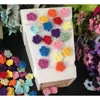 100pic Colorful Cotton Crochet Flowers Applique Clothes Appeal DIY Pad Accessory Handmade Knitted Clothing Patch Girl's Headwear 201123