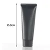 Tomma plastflaskor 100 ml bärbara resor klämma kosmetiska behållare Cream Lotion Black Cosmetic Refillable