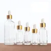 5 ml, 10 ml, 15 ml, 30 ml, 50 ml, 100 ml, transparente Tropfflasche aus Glas, leere kosmetische Verpackungsbehälter, Fläschchen, Flaschen mit ätherischen Ölen