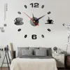 Wall Clocks 3D Clock Acrylic Office Mirror Interior Design Decoration DIY Livingroom Holiday1