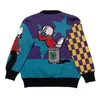 HARAJUKU Zima jesienna design luźne kobiety pullover grube sweter litery długiego rękawu dziewczęce bawełniane dzianinowe topy jumper kratę 201221