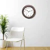 Battery Operated Wall Clock Home Living Room Wall Hanging Indoor Temperature Humidity Display, 12inch Round Quartz Wall Clocks H1230