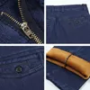 Heren jeans 2021 klassieke zaken voor mannen winter warm fleece verdikking zwarte broek heren casual rechte slanke broek mannelijke wfy02