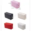 Woman Solid Color Small Makeup Bag PU Leather Travel Men Waterproof Cosmetic Pouch Toiletry Bag for Women Portable Case