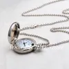 New Quartz Vintage Necklace Fashion Watch Sweater Chain Stainless Steel Color Small Hepburn Pocket Watches Necklace Pocket Watch Gift Watch