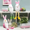 Lapin Gnomes filles cadeau d'anniversaire lapin nordique suédois Nisse scandinave nain Pâques longues pattes lapin Gnome décor à la maison