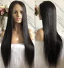 Stock Humanhair Lace Wigs Soie Droite 10A Top Qualité Malaisienne Vierge Humaine Hair13x4 Dentelle Frontale Perruque pour Femme Noire Rapide Expr235s