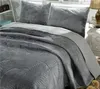 Plush Cotton Quilt Set 3st Palm Leaves Brodery Quilted Bed Bead Bed Cover Sheets Pudow Case Coverlet King Size Y200417