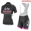 女性LIVチームサイクリングジャージースーツ夏半袖バイクユニフォーム高品質ロード自転車服サイクリング衣装Y21031004