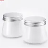 Pot en plastique PET adorable de 80 g, pot d'emballage cosmétique de couleur blanche de 80 ml avec capuchon en aluminium, récipient de crème de gommage fait à la main F2017772bonne qualité