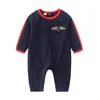 夏の幼児ベビーロンパース幼児少年デザイナー服新生児ジャンプスーツ長袖綿パジャマ 0-24 ヶ月ロンパース
