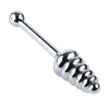 Aleación de aluminio Butt Plug Anal Masajeador Espiral Beads Estimulación Thread Anal Plug Anus Sex Toy para adultos Parejas SM Productos