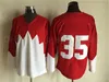 Men Ice Hockey 1972 Retror 21 Stan Mikita Jersey 28 Bobby Clarke 29 Ken Dryden 35 Tony Esposito Yvan Cournoyer Sömde Red White3736867