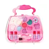 Princess Toys Girl Makeup Tools Set Suitcase Cosmetic Pretend Play Kit Kids Gift LJ201009