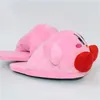 28cm Kirby Plush Toy Kirby Indoor Slipper Winter Warm Shoes at Home for Adults Y201026