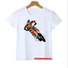 T-Shirt für Jungen Cool Motorrad Cartoon Drucken Jungenkleidung Casual Kinder Tshirt Sommer Hiphop Teen Shirt Weiße Tops