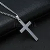 Heren roestvrijstalen kruis hanger kettingen feestartikelen mannen religie geloof kruisbeeld charme titanium stalen ketting voor vrouwen mode-sieraden cadeau DE206