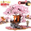 1167 + PCS City Street View Idea Sakura Inari Sanktuarium Cegły Przyjaciele Cherry Blossom Technic Creator House Tree Building Blocks Toys C0119