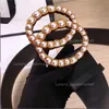 Cinturón de hebilla de perla grande de lujo de diseñador de moda para mujer 7 cm variedad de hebilla de cintura al por mayor AAA
