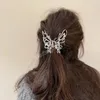 Kişilik Kelebek Saç Pençe Metal Gümüş Saç Klipler Geometrik Firkete Kadın Saç Aksesuarları Başlık