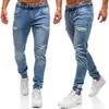 Jeans para hombres Hombres Primavera Otoño Moda Agujero Flaco Streetwear Hip Hop Punk Stretch Denim Lápiz Pantalones Pantalón inferior1