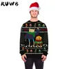 3D 재미 있은 인쇄 추한 크리스마스 스웨터 점퍼 남자 여성 가을 ​​겨울 의류 탑스 풀오버 스웨터 크리스마스 휴일 파티