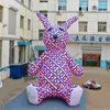 Free Print Logo Inflatables Balloon Inflatable Art Rabbit With LED Light and Blower For Parade Decoration