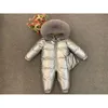 Children Winter -30C Thicken Down Jacket Girl Outside Warm Clothing Boy Winter Jacket for Russian Toddler Outerwear Romper Coats LJ201017