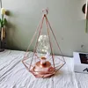 Ins Iron Geometric USB Lamp Decoratie Creative Metal Candlestick Retro Led Light Ornament Desktop Diy Home Figurine Decor Craft Y200104