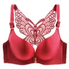 Fermeture avant femmes sexy soutien-gorge sans couture push up soutien-gorge sans fil plus la taille sous-vêtements LJ201204