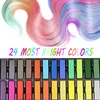 Juego de 24 tizas temporales de colores para el cabello, crayones para niños y mascotas, perros, tinte no tóxico lavable, herramientas de estilismo artístico DIY Party290R6429959