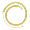 35 + 10cm guldfärgskedja Choker högkvalitativa klassiska europeiska kvinnor 7mm Bredd Snake Sillbone Chain Halsband Drop Ship