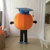 Costume della mascotte arancione di Halloween di alta qualità personalizza il personaggio del tema del cartone animato Anime Formato adulto Festa di carnevale di Natale Vestito operato