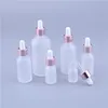 Flacon compte-gouttes en verre givré 5/10/15/20/30/50ML, flacon vide d'emballage cosmétique, flacons d'huile essentielle